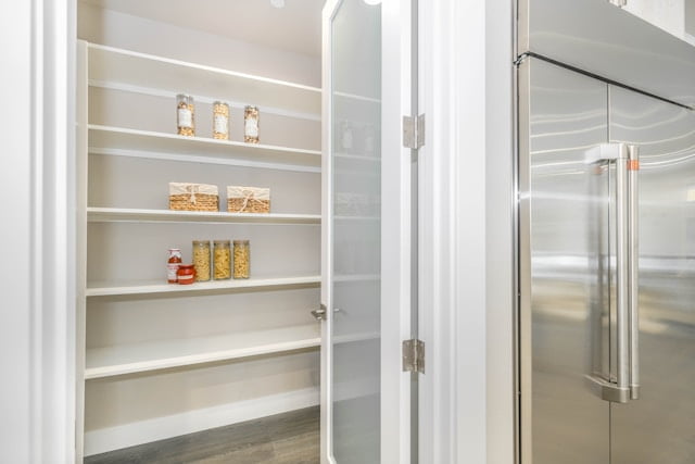 picture of deep cleaned pantry before  put organizer in