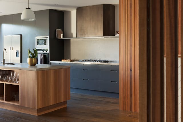 modern style kitchen design with wood combo trend