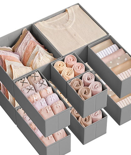 Foldable Fabric Storage Bins Drawer Organizers