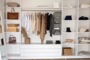 easily decluttered closet by 12-12-12 Method